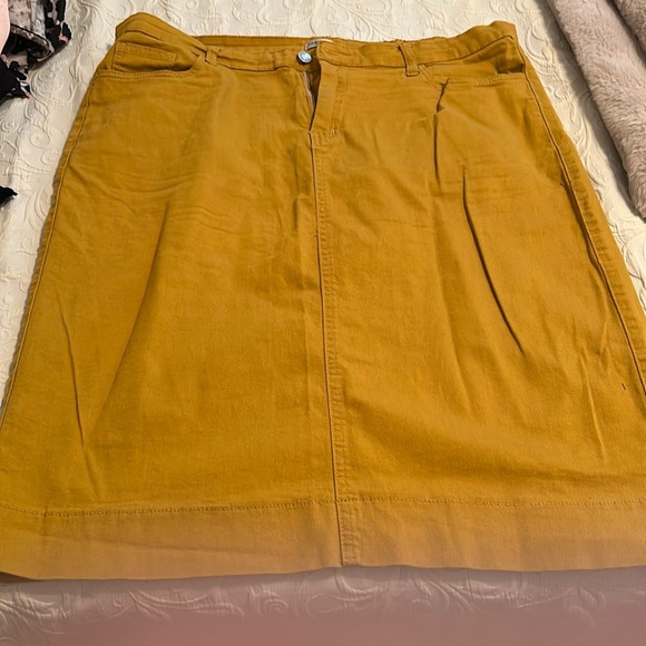 Jade Mackenzie ladies mustard color skirt 36 waist 26 long - Picture 1 of 4